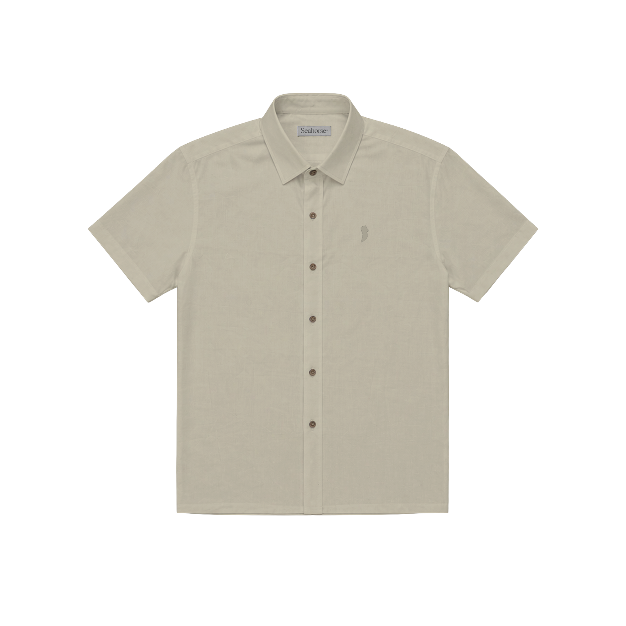 Camisa Manga Corta Beige
