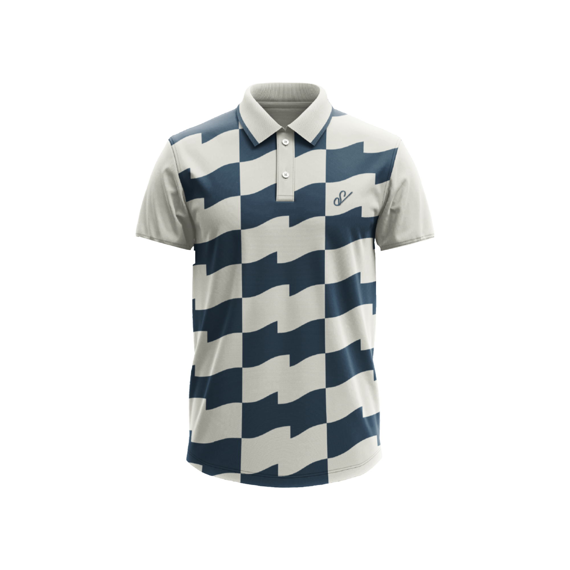 Polo Estampada Flag Navy