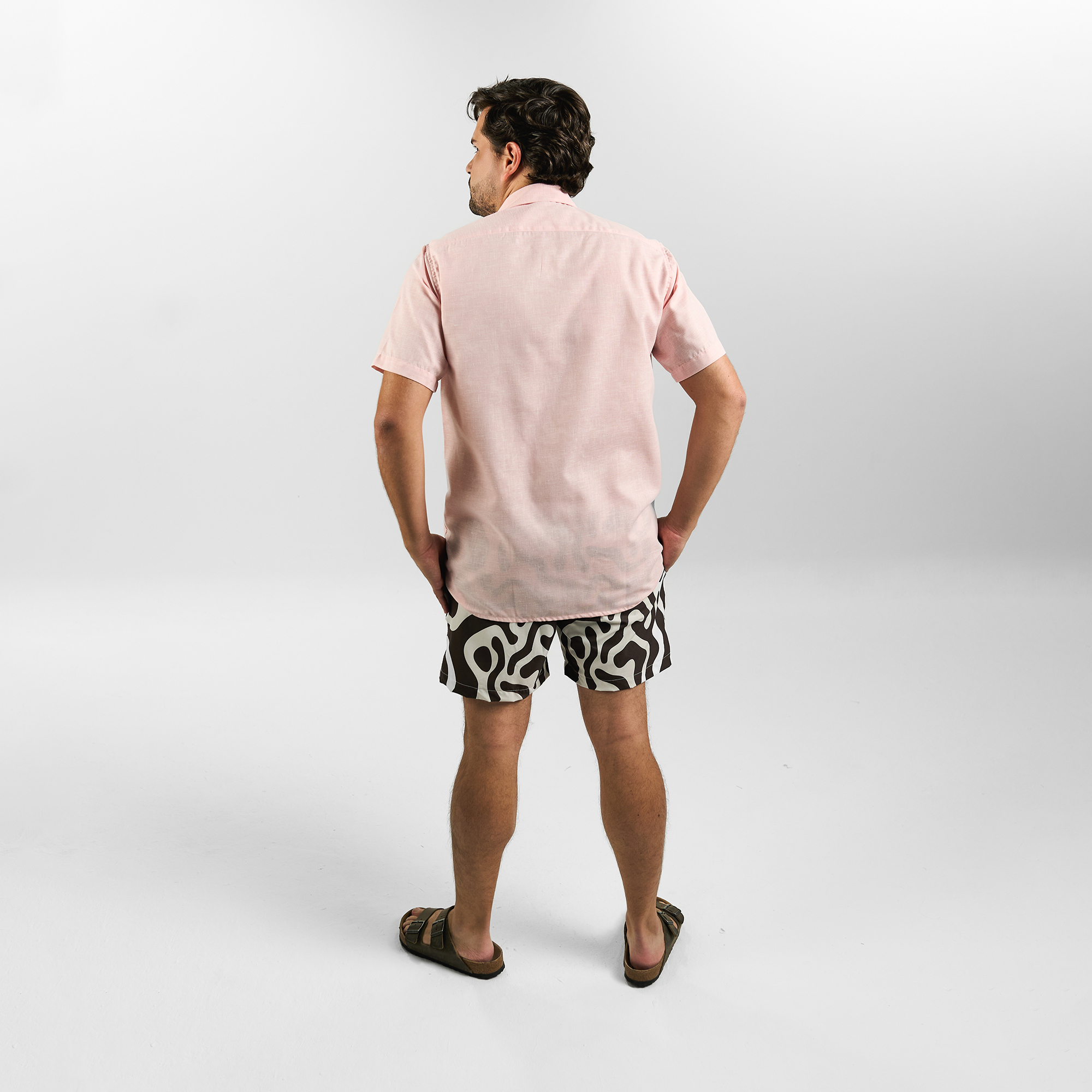 Camisa Manga Corta Rosa