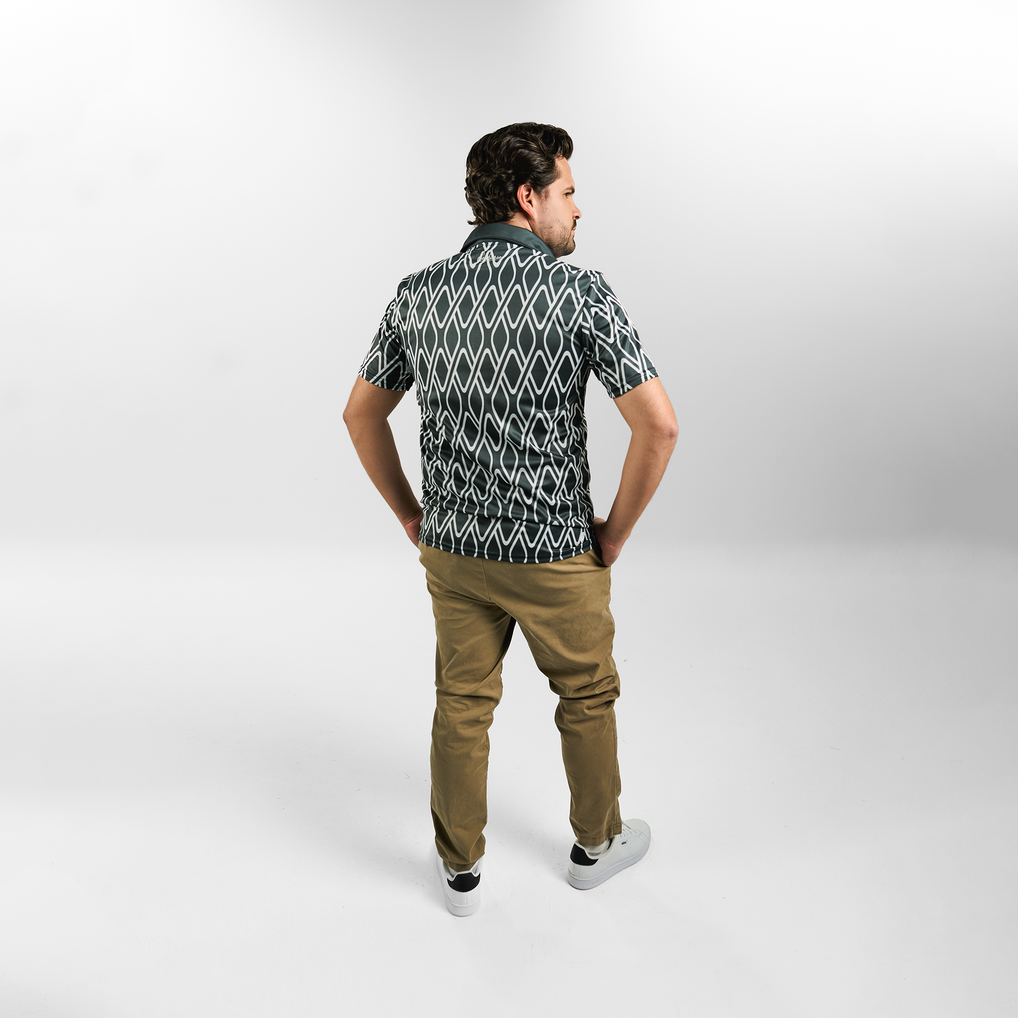 Polo Estampada Rombos Navy