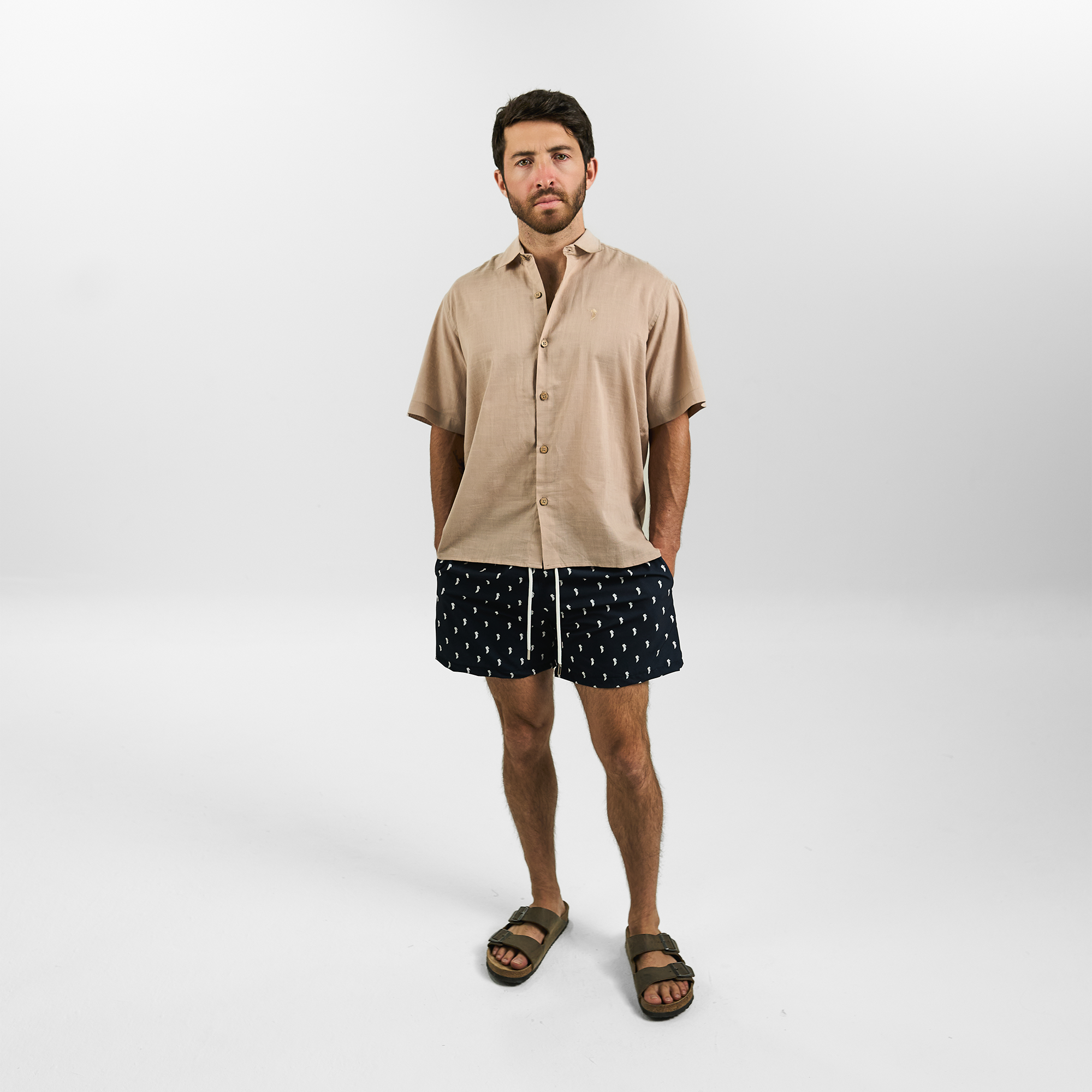 Camisa NIZA LINEN / BROWN
