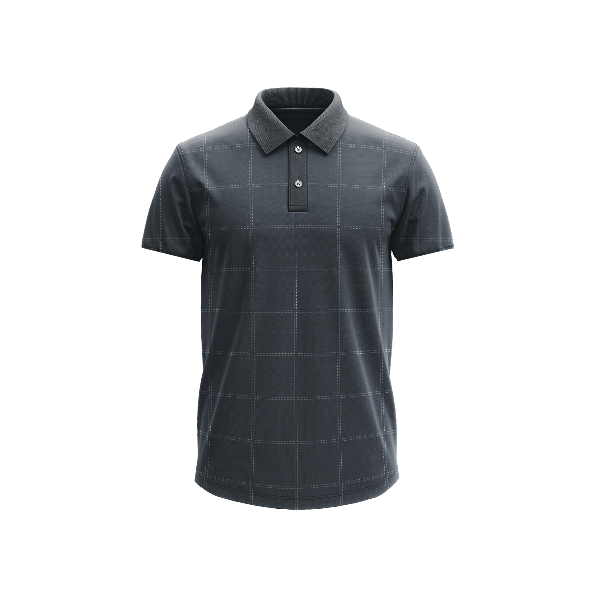 Polo Estampada Cuadros de Lineas